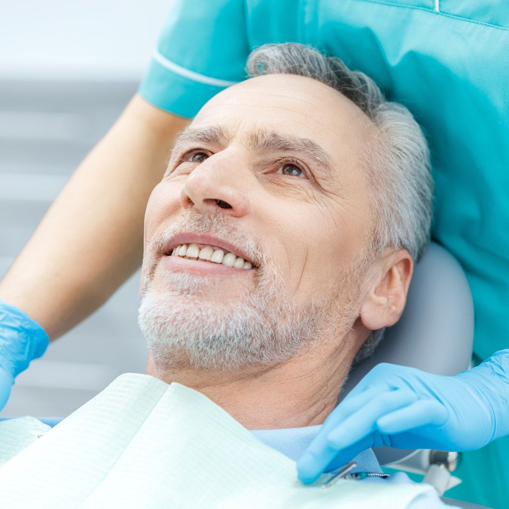 Smiling dental patient