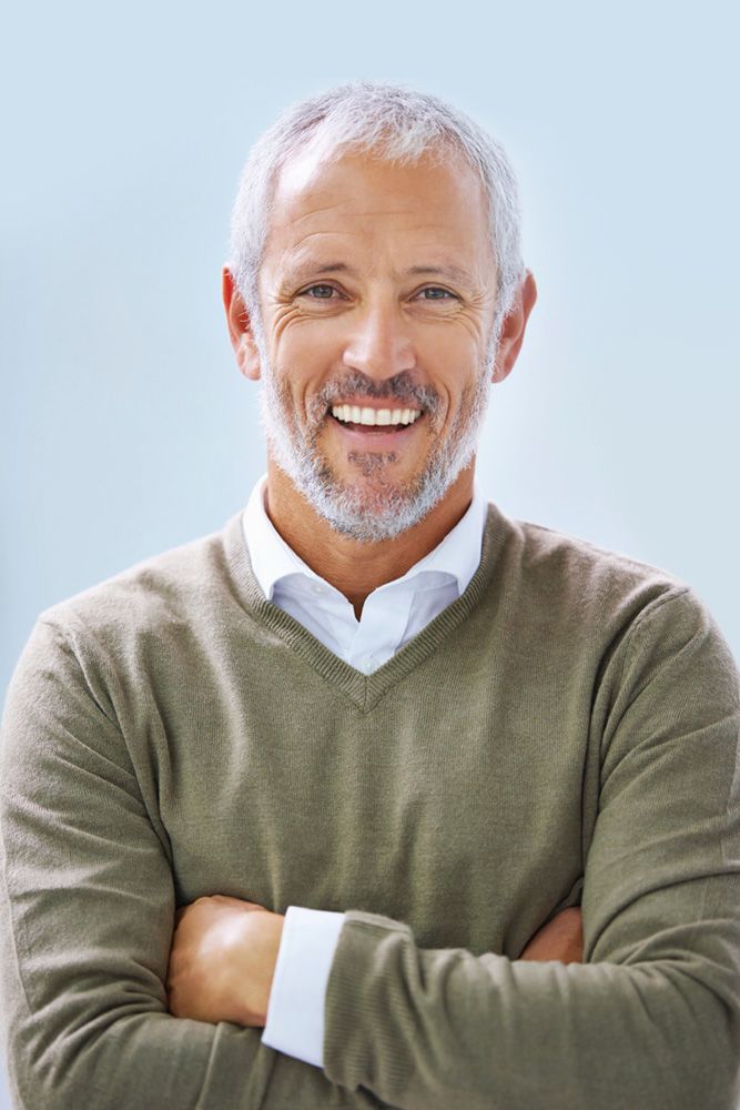 image of man who has received restorative dental care